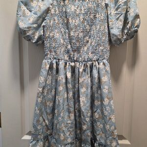 Floral Smocked Puff Sleeve Dress